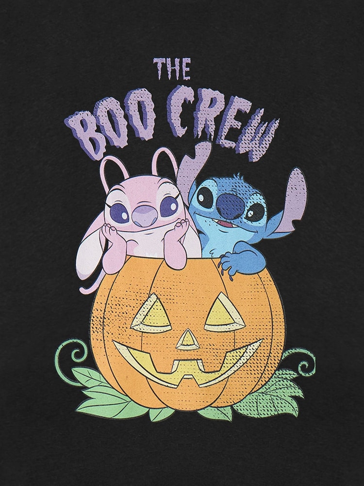 Vanilla Underground Grey Girls 100% Cotton Disney Lilo And Stitch Licensed Halloween T-Shirt - Image 4 of 6