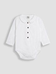 JoJo Maman Bébé Stone 4-Piece Shirt & Trouser Set With Bow Tie & Braces - Image 2 of 8