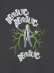 Vanilla Underground Grey Girls Beetlejuice Licensed Halloween 100% Cotton T-Shirt - Image 4 of 6