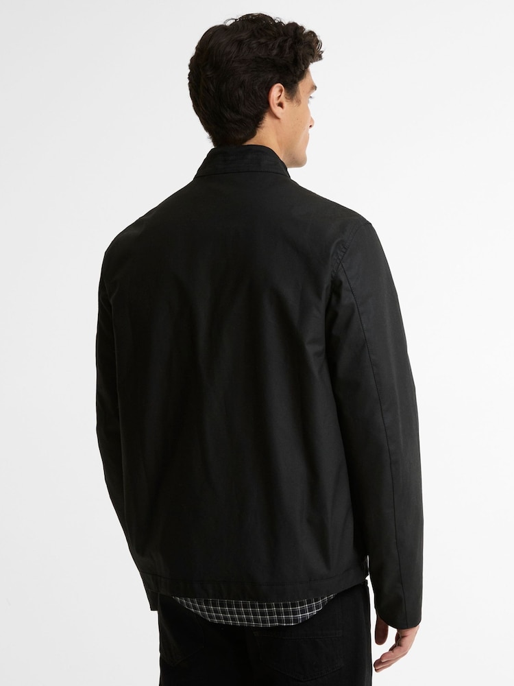 Barbour International Black Outpost Wax Jacket - Image 2 of 7 Barbour International Black Outpost Wax Jacket - Image 2 of 7