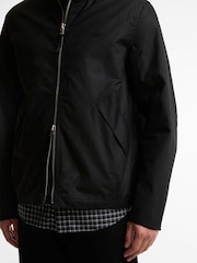 Barbour International Black Outpost Wax Jacket - Image 3 of 7