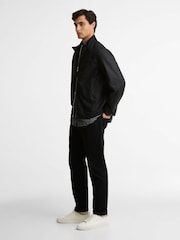 Barbour International Black Outpost Wax Jacket - Image 6 of 7