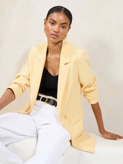 Lipsy Butter Yellow Relaxed Blazer - Image 1 of 4