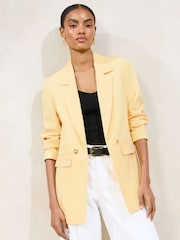 Lipsy Butter Yellow Relaxed Blazer - Image 3 of 4