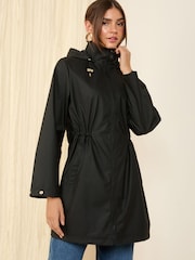 Friends Like These Black Hooded Rain Jacket - Image 2 of 5