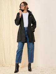 Friends Like These Black Hooded Rain Jacket - Image 4 of 5