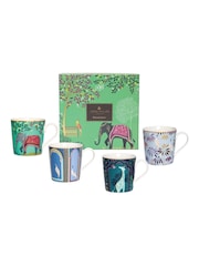 Sara Miller Multi India Assorted Set of 4 Mugs - Image 2 of 10