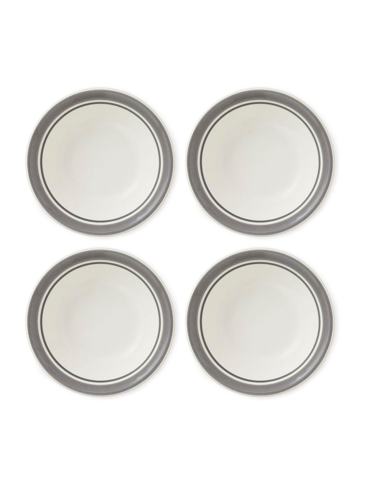 Portmeirion Grey Potter's Stripe Set of 4 13cm Bowls - Image 2 of 8