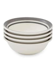 Portmeirion Grey Potter's Stripe Set of 4 13cm Bowls - Image 5 of 8