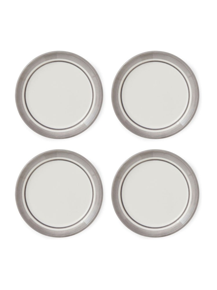 Portmeirion Grey Potter's Stripe Set of 4 Bread Plates - Image 2 of 8