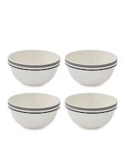 Portmeirion Grey Potter's Stripe 5.5 Inch Stacking Bowls set of 4 - Image 3 of 9