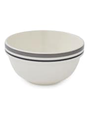 Portmeirion Grey Potter's Stripe 5.5 Inch Stacking Bowls set of 4 - Image 5 of 9
