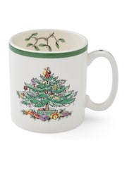 Spode Set of 4 Green Christmas Tree Mugs - Image 3 of 5