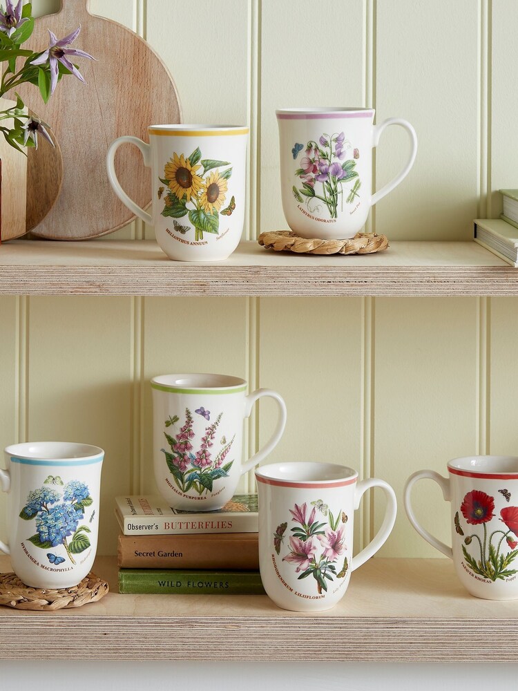 Portmeirion Multi Botanic Garden Meadow Set of 6 Tulip Mugs - Image 1 of 8