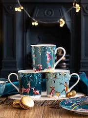 Sara Miller Multi Woodland Tales Set of 4 Mugs - Image 2 of 3