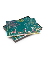Sara Miller Green Woodland Tales Set of 4 Placemats - Image 8 of 8