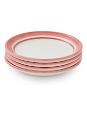 Portmeirion Red Potter's Stripe Set of 4 Bread Plates - Image 5 of 8