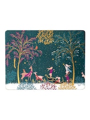 Sara Miller Green Woodland Tales Set of 4 Large Placemats - Image 5 of 8