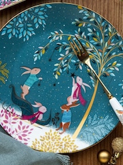 Sara Miller Multi Woodland Tales Set of 4 Plates - Image 1 of 3