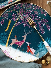 Sara Miller Multi Woodland Tales Set of 4 Plates - Image 2 of 3