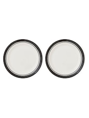 Portmeirion Black Potter's Stripe Set of 4 Dinner Plates - Image 4 of 10