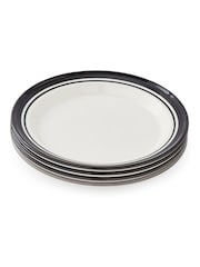 Portmeirion Black Potter's Stripe Set of 4 Dinner Plates - Image 5 of 10