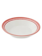 Portmeirion Set of 4 Red Potter's Stripe Soup Plates - Image 3 of 8