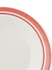 Portmeirion Set of 4 Red Potter's Stripe Soup Plates - Image 6 of 8