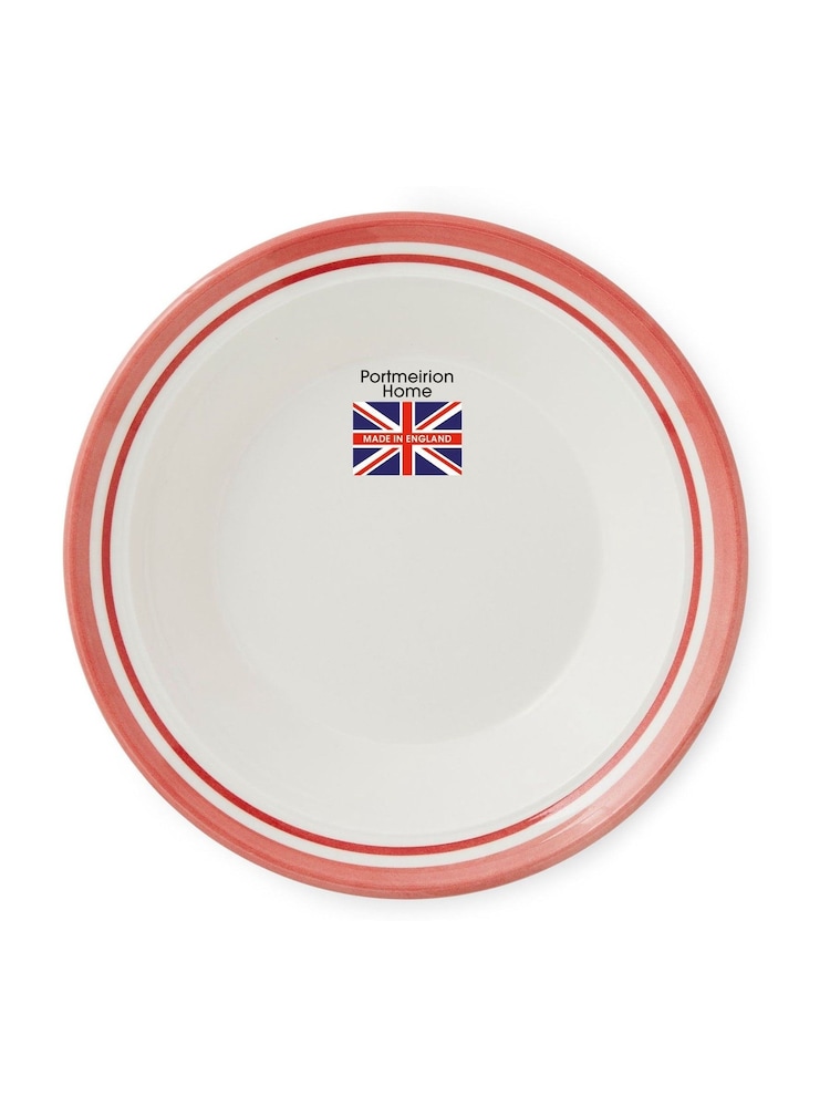 Portmeirion Set of 4 Red Potter's Stripe Soup Plates - Image 8 of 8