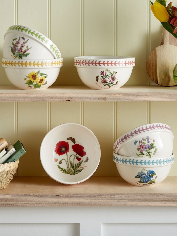 Portmeirion Set of 6 Multi Botanic Garden Meadow 7 Inch Stacking Bowls - Image 1 of 9