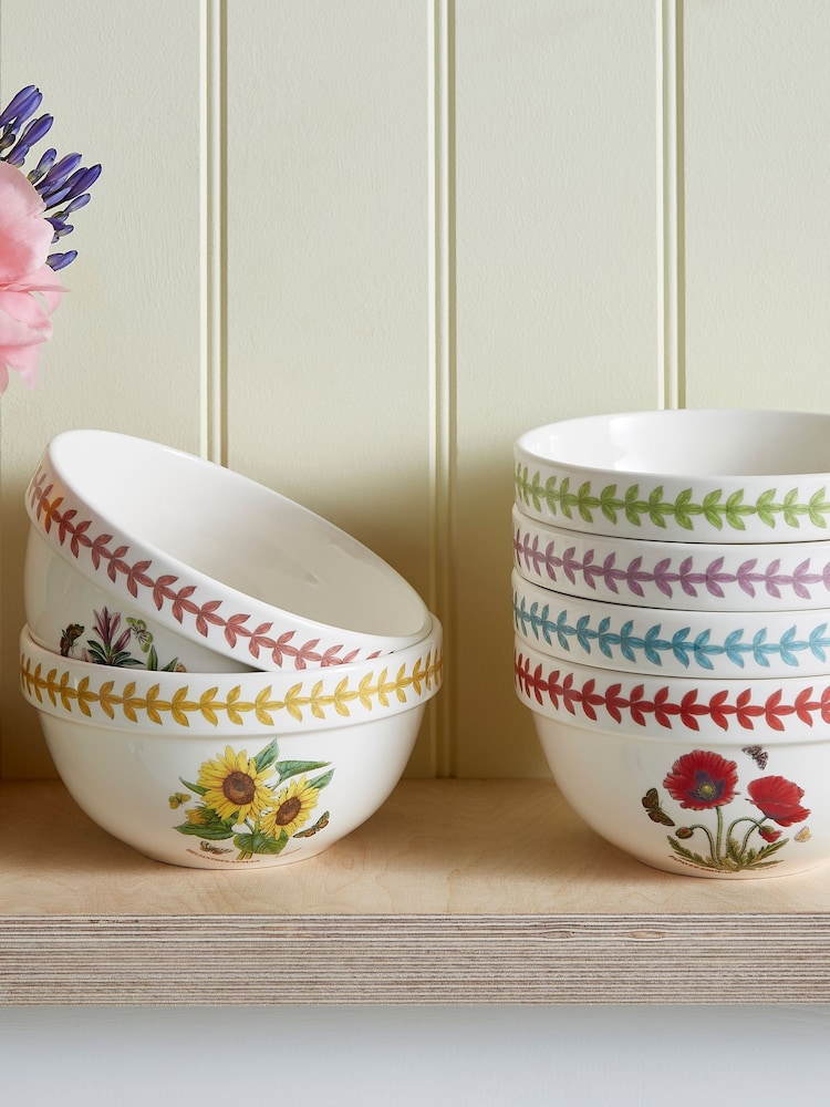 Portmeirion Set of 6 Multi Botanic Garden Meadow 7 Inch Stacking Bowls - Image 2 of 9
