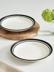 Portmeirion Black Potter's Stripe Set of 4 Side Plates - Image 2 of 10
