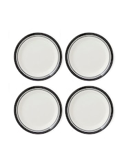 Portmeirion Black Potter's Stripe Set of 4 Side Plates - Image 3 of 10