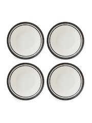 Portmeirion Set of 4 Black Potter's Stripe Oatmeal Bowls - Image 3 of 10