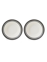 Portmeirion Set of 4 Black Potter's Stripe Oatmeal Bowls - Image 4 of 10