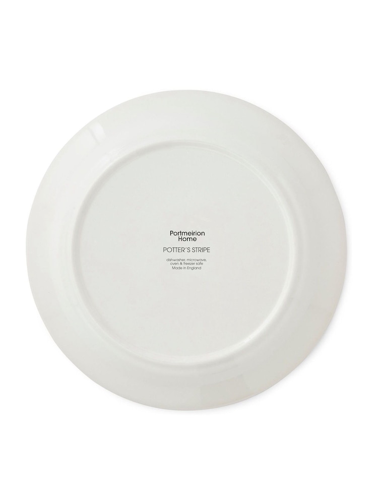 Portmeirion Blue White Potter's Stripe Set of 4 Side Plates - Image 5 of 5