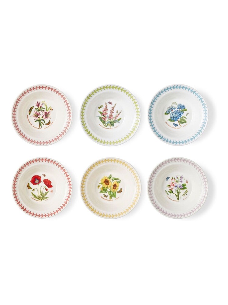 Portmeirion Set of 6 Multi Botanic Garden Meadow Oatmeal Bowls - Image 2 of 8