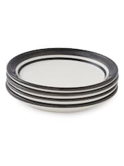 Portmeirion Black Potter's Stripe Set of 4 Bread Plates - Image 4 of 7