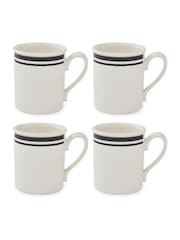 Portmeirion Black Potter's Stripe Set of 4 Breakfast Mugs - Image 2 of 10