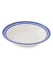 Portmeirion Blue White Potter's Stripe Set of 4 Soup Plates - Image 3 of 7