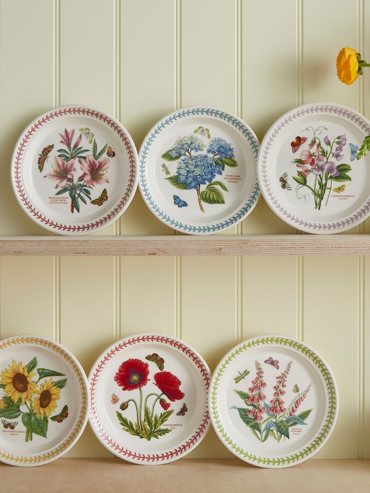 Portmeirion Multi Botanic Garden Meadow Set of 6 Small Dinner Plates - Image 1 of 8