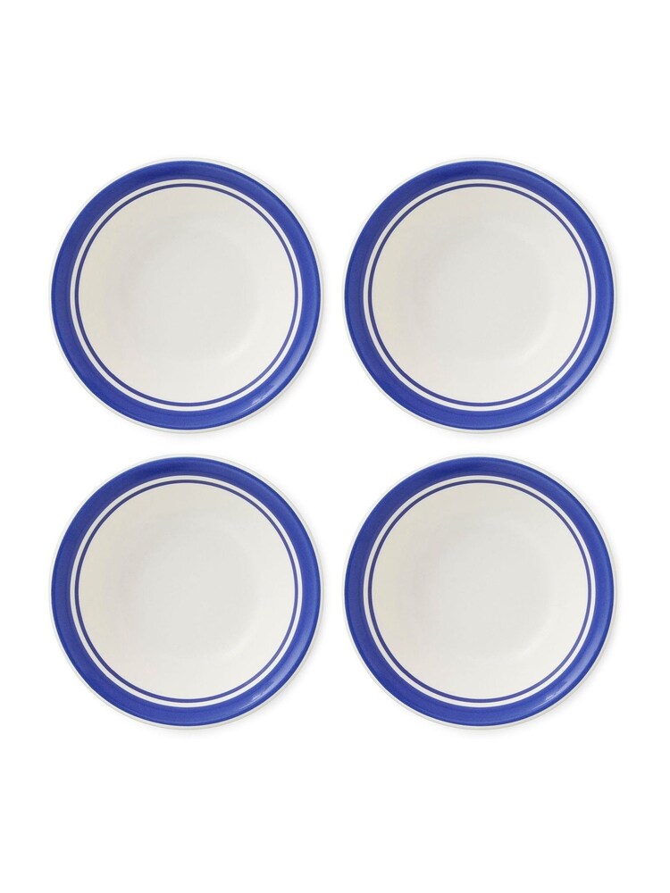 Portmeirion Blue White Potter's Stripe Set of 4 13cm Bowls - Image 2 of 9