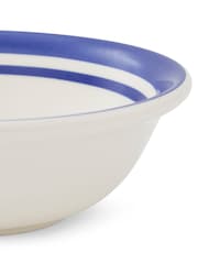 Portmeirion Blue White Potter's Stripe Set of 4 13cm Bowls - Image 5 of 9