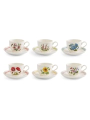 Portmeirion Multi Botanic Garden Meadow Set of 6 Teacups & Saucers - Image 2 of 8