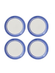 Portmeirion Blue White Potter's Stripe Set of 4 Bread Plates - Image 2 of 7