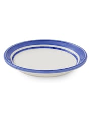 Portmeirion Blue White Potter's Stripe Set of 4 Bread Plates - Image 4 of 7