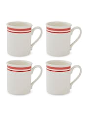 Portmeirion Red Potter's Stripe Set of 4 Breakfast Mugs - Image 2 of 10