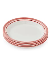 Portmeirion Red Potter's Stripe Set of 4 Side Plates - Image 6 of 10