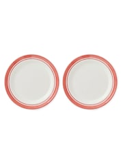Portmeirion Red Potter's Stripe Set of 4 Dinner Plates - Image 4 of 10
