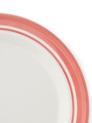 Portmeirion Red Potter's Stripe Set of 4 Dinner Plates - Image 6 of 10